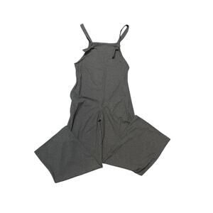 Live to Be Spoiled Overalls Jumpsuit ribbed gray size medium